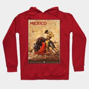 Matador and Bull - Vintage Mexico Travel Poster Design Hoodie